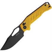 SRM 238XGY 283X Ambi Lock Black Folding Knife Yellow Handles