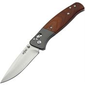 S-TEC 042 Axis Lock Satin Folding Knife Brown Handles