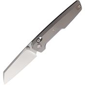 Vosteed A1202 Dachshund Crossbar Lock Satin Folding Knife Stonewash Handles