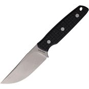 Vosteed D0101 Mink Stonewash Fixed Blade Knife Black Handles