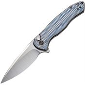 WE 19002M3 Kitefin Button Lock Knife Ripple Gray Handles