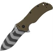 Zero Tolerance 0350OLTS Assist Open Linerlock Knife with OD Green Handles