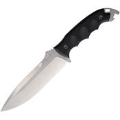DPx Gear HSX060 HEST 6 Milspec Stonewash Fixed Blade Knife Black Handles