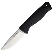 Ganzo 807BK GAG807BK Satin Fixed Blade Knife Black Handles