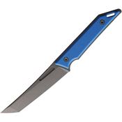 Heretic 020SB Goliath Stonewash Fixed Blade Knife Blue Handles
