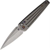 Medford NATQ01TMTF Auto Nosferatu Tumbled Button Lock Knife Tumbled Handles