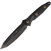Microtech 1142DLCCFS Socom Alpha T/E DLC P/S Black Fixed Blade Knife Carbon Handles
