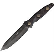 Microtech 1143DLCCFS Socom Alpha T/E DLC F/S Black Fixed Blade Knife Carbon Handles