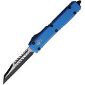 Microtech 119W1BLS Auto Ultratech Warhound Two-Tone OTF Knife Blue Handles