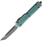 Microtech 14910BH Auto UTX-70 HH Apocalyptic OTF Knife Teal/Red Handles