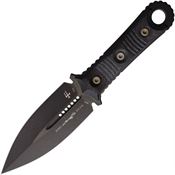 Microtech 2011DLCCFS SBD Dagger DLC CF Black Fixed Blade Knife Carbon Handles