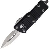 Microtech 23810 Auto Mini Troodon Apocalyptic Double Edge OTF Knife Black Handles