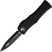 Microtech 7021T Auto Hera Black Double Edge OTF Knife Black Handles