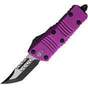 Microtech 8191VIS Auto Mini Troodon Two-Tone OTF HH Knife Violet Handles