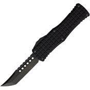 Microtech 9191DLCTFRSH Auto Hera HH Black OTF Knife Black Frag Handles