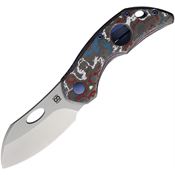 Olamic 246 Busker Framelock Knife Carbon Fiber Handles