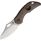 Olamic 356 Busker Framelock Knife Camo Copper Handles