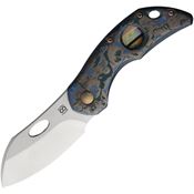 Olamic 383 Busker Framelock Knife Arctic Storm Handles