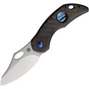 Olamic 692 Busker Framelock Knife Twill Carbon Fiber Handles
