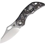 Olamic 794 Busker Framelock Knife Semper Carbon Fiber Handles