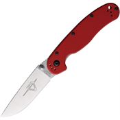 Ontario 8064 RAT II Linerlock Knife with Red G10 Handles