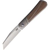 Pena 50 XL Raptor Framelock Knife Brown Micarta/Titanium Handles