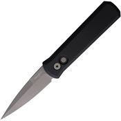 Pro Tech 720 Auto Godson Button Lock Knife Black Handles