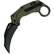 Reate 126 EXO-K Black Button Lock Knife Lime Handles