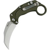 Reate 127 EXO-K Stonewashed Button Lock Knife Lime Handles