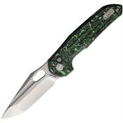 Vosteed A0311 Thunderbird Trek Lock Satin Folding Knife Black/Green Handles