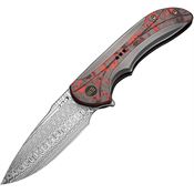 WE 23020DS1 Equivik Framelock Knife Titanium/Lava Flow Carbon Fiber Handles