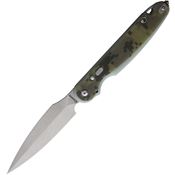 Daggerr FM032CMSW Parrot Button Lock Knife Camo Handles