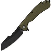 Daggerr RNFOLBW Rhino Linerlock Knife with Olive Handles