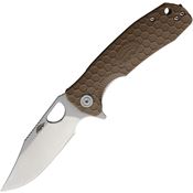 Honey Badger 4070 Medium Linerlock Knife with Tan Handles