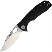 Honey Badger 4075 Small Linerlock Knife with Clip Black Handles