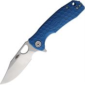 Honey Badger 4078 Small Linerlock Knife with Clip Blue Handles