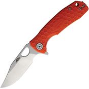 Honey Badger 4080 Small Linerlock Knife with Clip Orange Handles