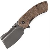 Kansept 2030C4 M+ Korvid Linerlock Knife with Burlap Micarta Handles