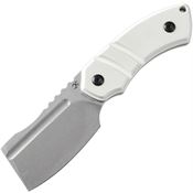 Kansept 2030A2 Korvid Stonewash Fixed Blade Knife White Handles