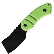 Kansept 2030A3 Korvid Stonewash Fixed Blade Knife G10 Green Handles