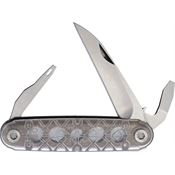 American Service 003CLR Alchesay Folder Knife Clear Handles