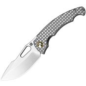 Artisan 1860GS Mini Xcellerator S90 Framelock Knife Gray Handles