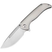 Artisan 1861G Trux Drop Point Framelock Knife Gray Handles