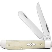 Case XX 13313 Mini Trapper Nife Natural Bone Handles