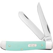 Case XX 18101 Mini Trapper Knife Seaform Green Handles