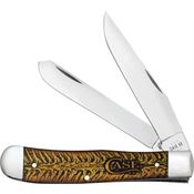 Case XX 81800 Trapper Knife Golden Pinecone Handles