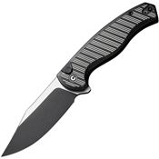 Civivi 23040B1 Stormhowl Black Stonewashed Button Lock Knife Black Handles