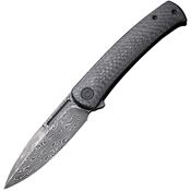 Civivi 21025CDS1 Caetus Damascus Linerlock Knife Carbon Fiber Handles