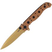 CRKT M1601DZ M16 Spear Point Linerlock Knife Desert Tan Handles