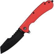 Daggerr RNFORBW Rhino Black Linerlock Knife Orange Handles